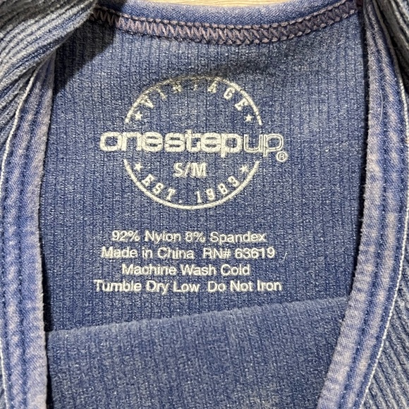 Blue Ribbed Tank Top - Picture 2 of 2